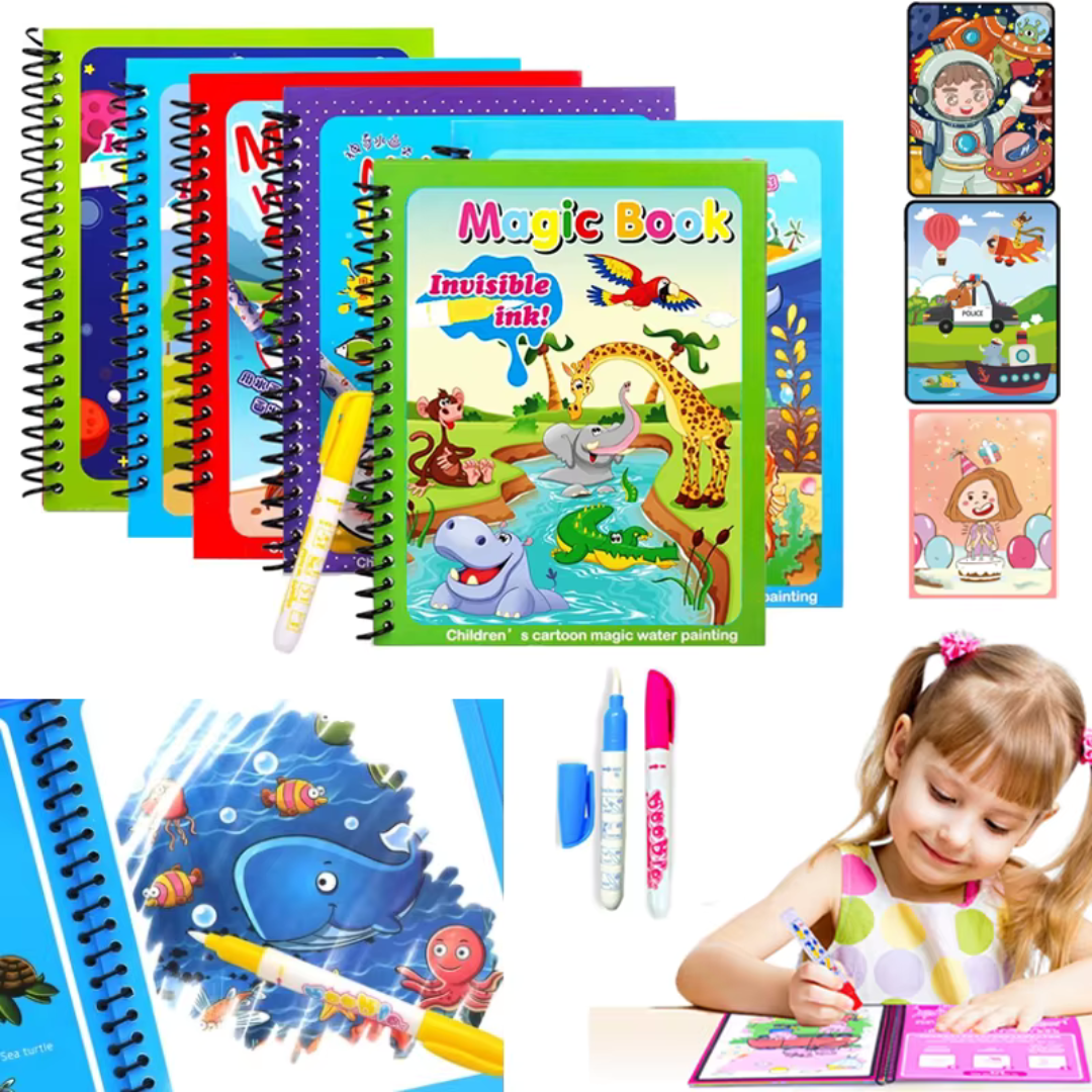 Magic Water Painting Book For Kids Baby Games Toys