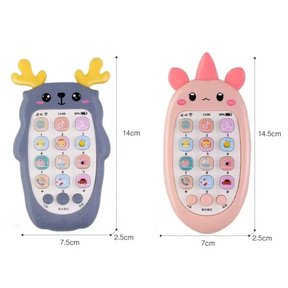 Baby Phone Toys Bilingual Telephone Teether Music Voice Toy Early Educational