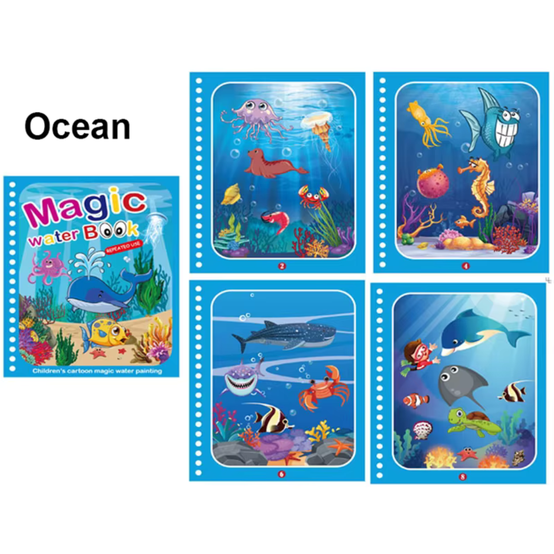 Magic Water Painting Book For Kids Baby Games Toys