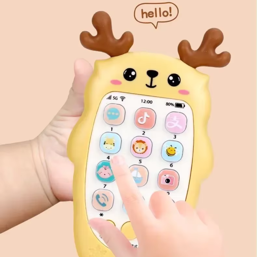 Baby Phone Toys Bilingual Telephone Teether Music Voice Toy Early Educational