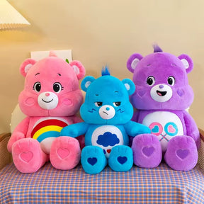 MINISO Rainbow Bear Cartoon Plush Doll Super Soft and Soothing Sleeping Doll Sofa