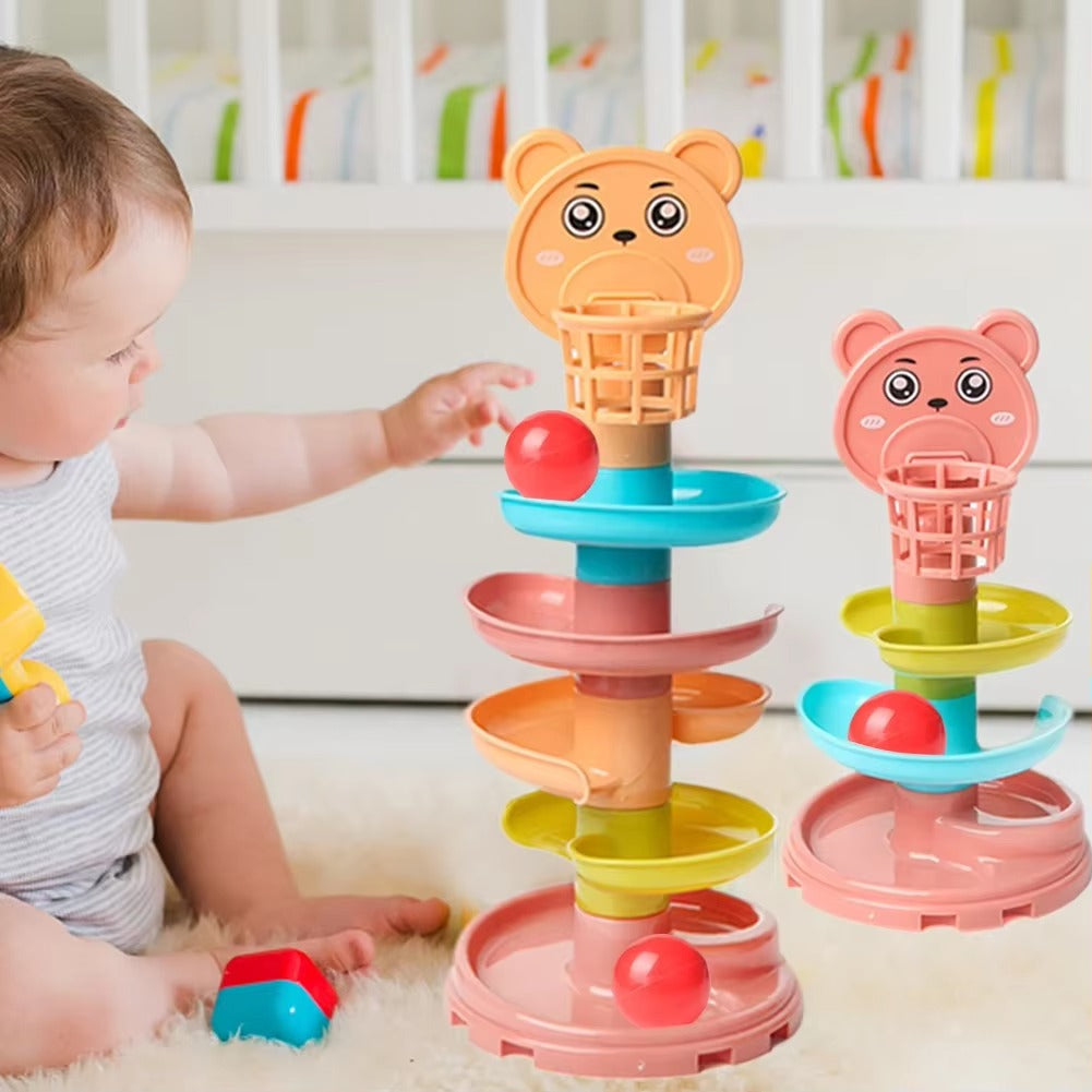 Baby Puzzle Track Turn Around Track Rolling Ball Mental Sliding Ball Tower