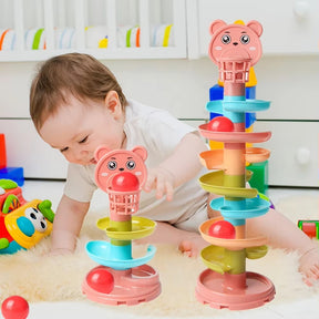 Baby Puzzle Track Turn Around Track Rolling Ball Mental Sliding Ball Tower